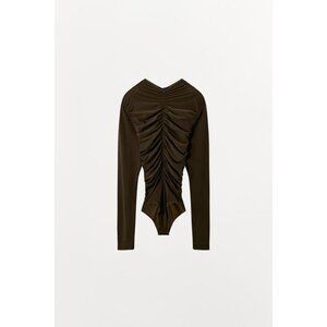 ZARA GATHERED TIGHTS-STYLE BODYSUIT